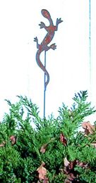 Salamander - Rusted Garden Stake
