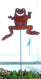 Frog - Rusted Garden Stake