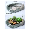 Outdoor Indoor Creative Mini Ceramic Flower Container Pots Planters-Stone 01