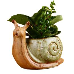 Outdoor/Indoor Decor Retro Ceramics Garden Flower Pots/Planters-Snails