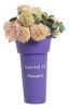 Thick Plastic Flower Bucket Flower Shop Special Cylindrical Flower Barrel Purple