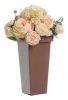 Thick Plastic Flower Bucket Flower Shop Special Long Square Flower Barrel, Brown