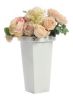 Thick Plastic Flower Bucket Flower Shop Special Long Square Flower Barrel, White