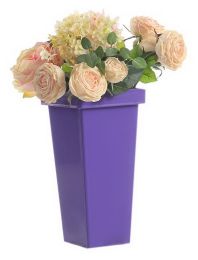 Thick Plastic Flower Bucket Flower Shop Special Long Square Flower Barrel Purple