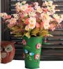Creative Handcrafted &Hand-paint Iron Vase Flower Decoration Vase,Green