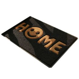 Creative Lovely Smiling Face Non-slip Fuzzy Doormats Rugs Coffee 23.6*35.4"